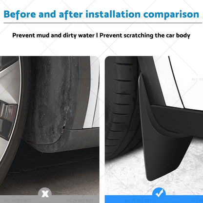 Mud Flaps Splash Guards for Tesla Model 3 (2023-2025)