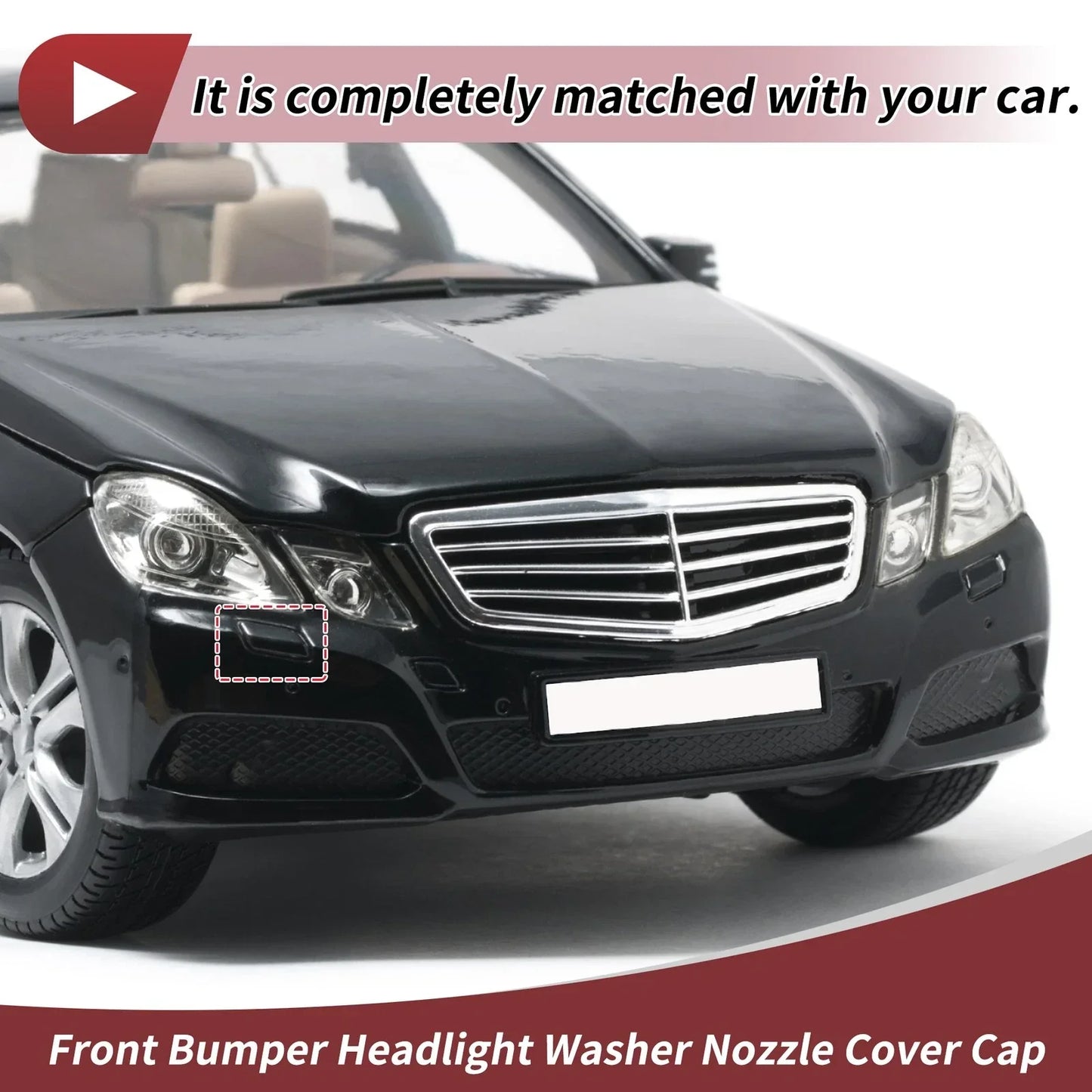 Bumper Headlight Washer Nozzle Cover for Mercedes Benz