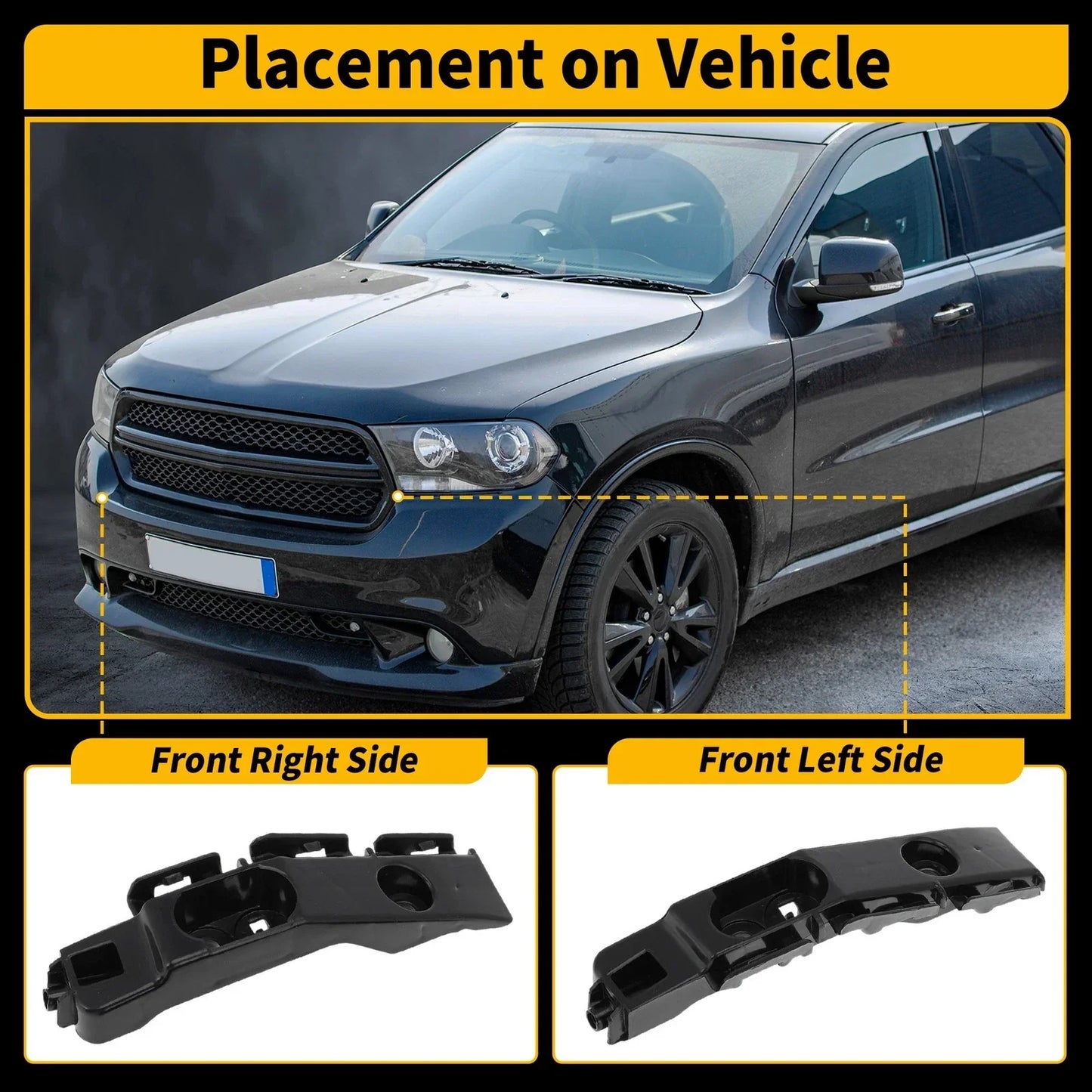 Front Bumper Bracket for Dodge Durango 2011-2013 (2 x Brackets)