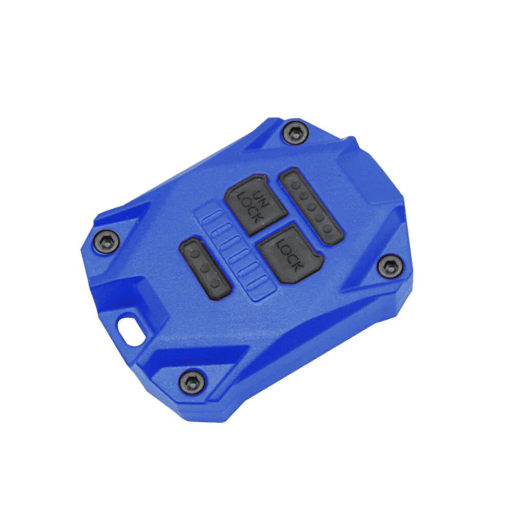 Blue ABS Car Key Fob Shell Case Cover for Jeep Wrangler (2007-2017)