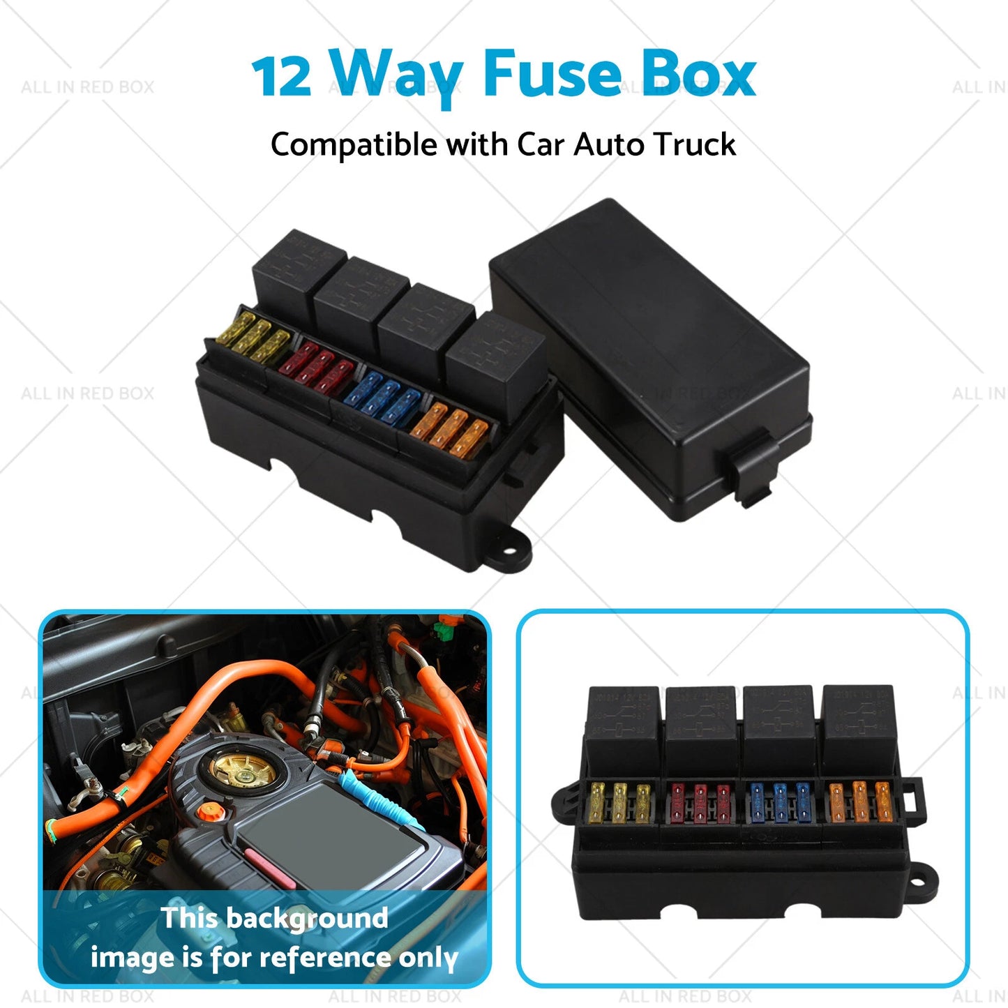 12 Way Blade Fuse Box for Car Auto Truck 12V 40A