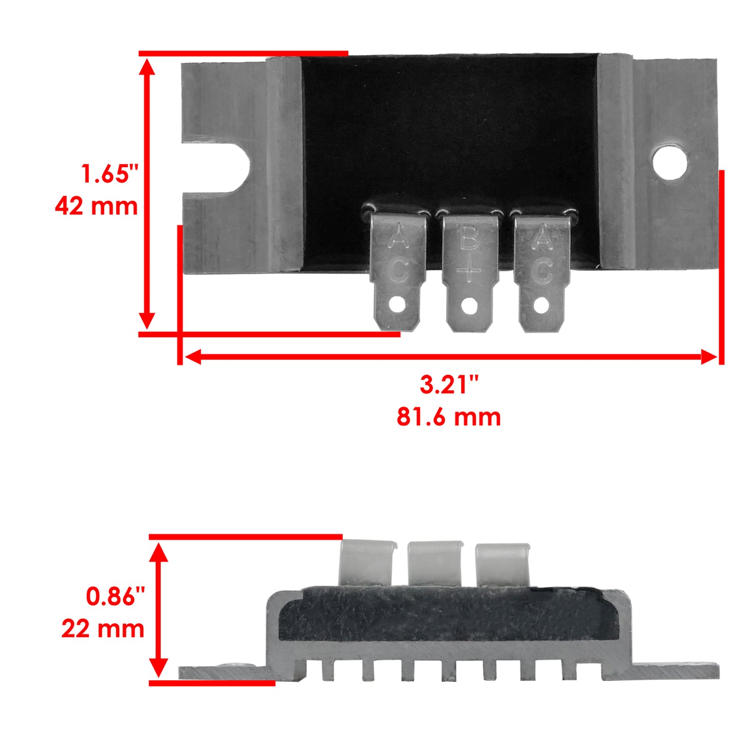 12V Voltage Regulator Rectifier Replacement for Kawasaki FH430V FH480V (FH381V–FH451V)