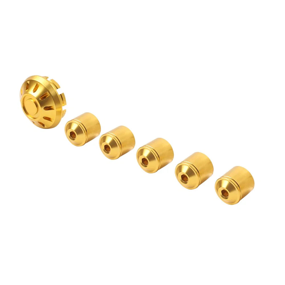 Gold Front Hubcap Screw Wheel Cover for Vespa Primavera/Sprint 150 (13-21)