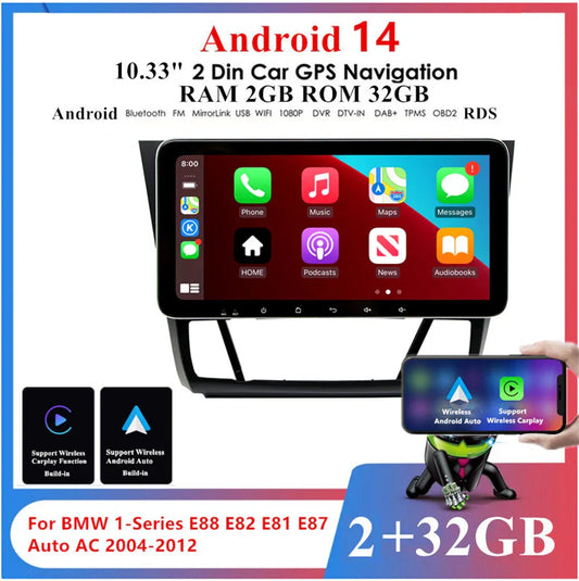 10.33'' Car Stereo Radio Head Unit for BMW 1-Series (2004-2012)