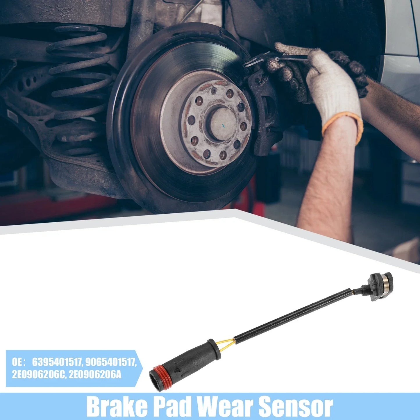 2 x Front Rear Disc Brake Pad Sensors for Mercedes-Benz Sprinter 1500 (2019-2023)