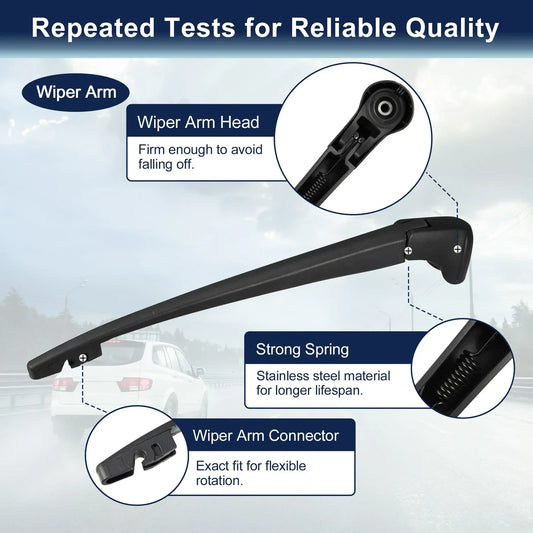 14" Rear Windshield Wiper Blade Arm Set for Honda Pilot (2009-2015)