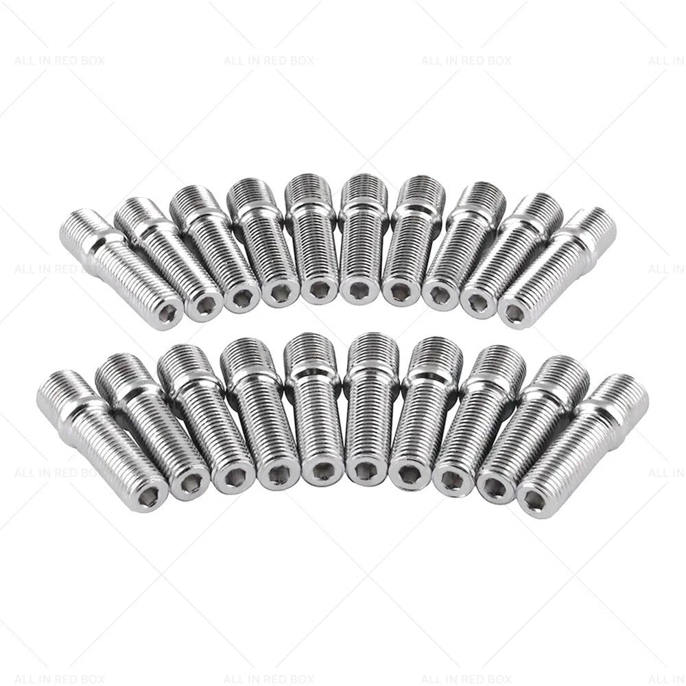 20 x 58mm M1 1.5 Wheel Stud Conversion Bolts for German Cars