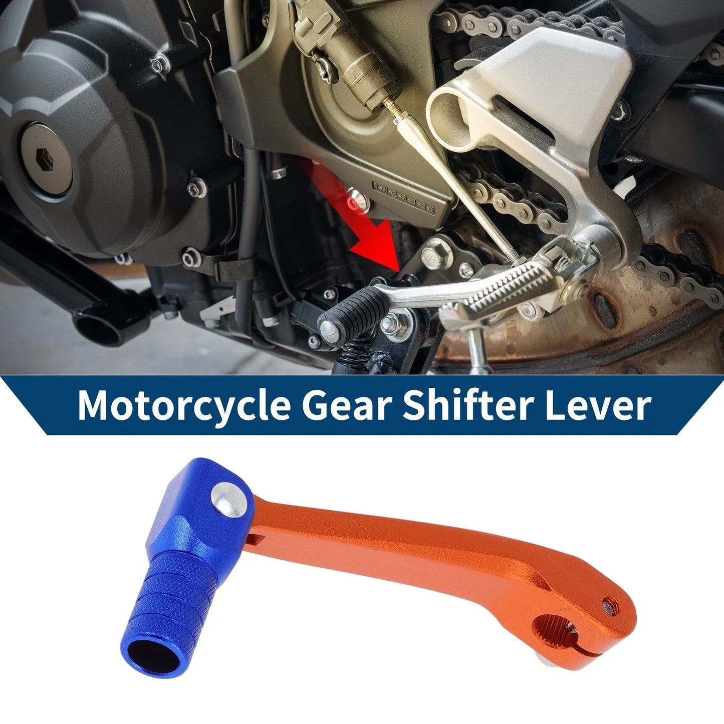 Folding Motorcycle Gear Shifter Lever for Honda CRF150F (2003-2017) Orange Blue