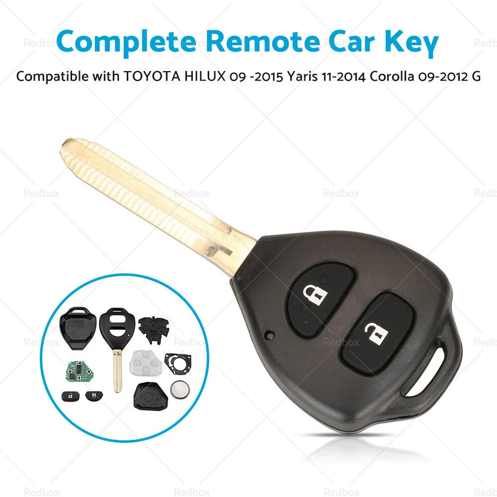Car Remote Key for Toyota Hilux, Yaris, Corolla (2009-2015)