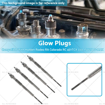 4 Glow Plugs for Holden Rodeo Colorado 4JJ1TCX 3.0L (2003-2012)