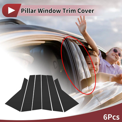 Door Pillar Window Trim for Hyundai IX35 2022-2024 Black