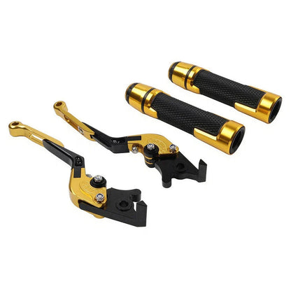 Folding Extendable Brake Clutch Levers & Handlebar Grips for Suzuki DL1000