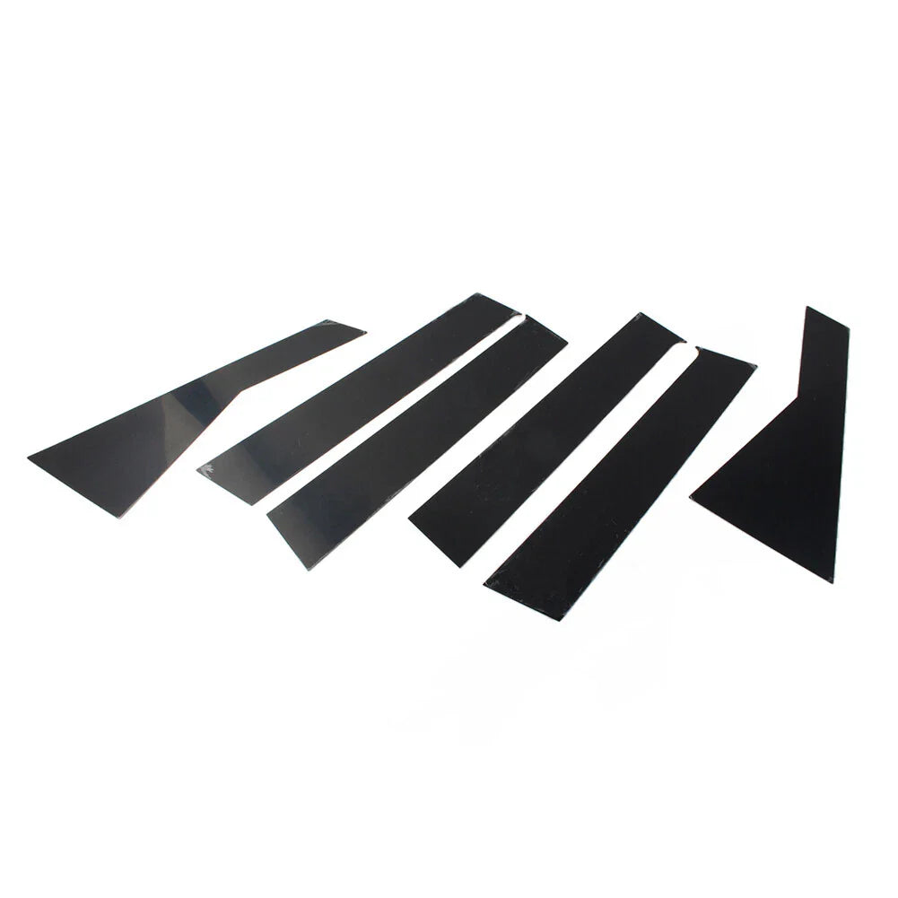 6 x Bright Black Car Window Pillar Posts Trims for Dodge Journey (2009-20)