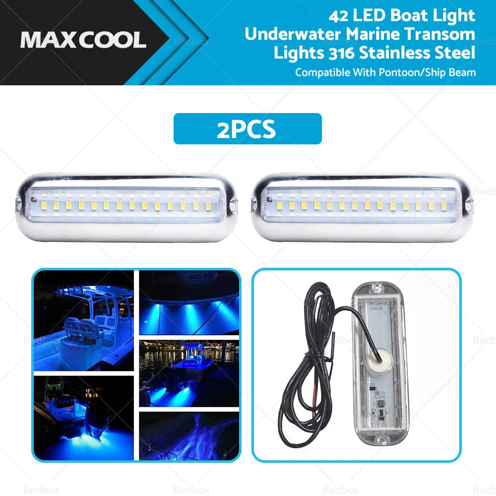 42LED Underwater Marine Transom Lights for Boat Pontoon