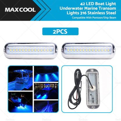 42LED Underwater Marine Transom Lights for Boat Pontoon