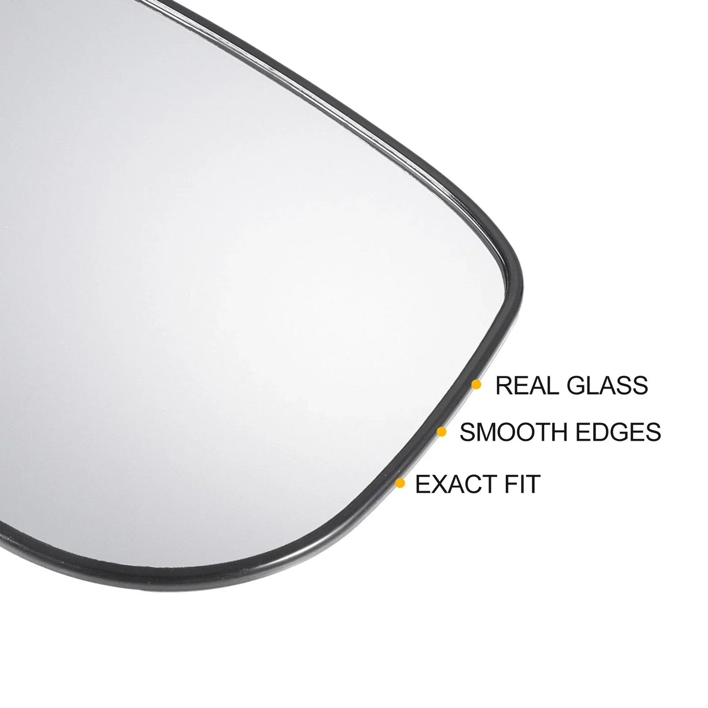 Left Side White Mirror Glass w/ Back Non-heated for Honda Fit Jazz (2009-2013)