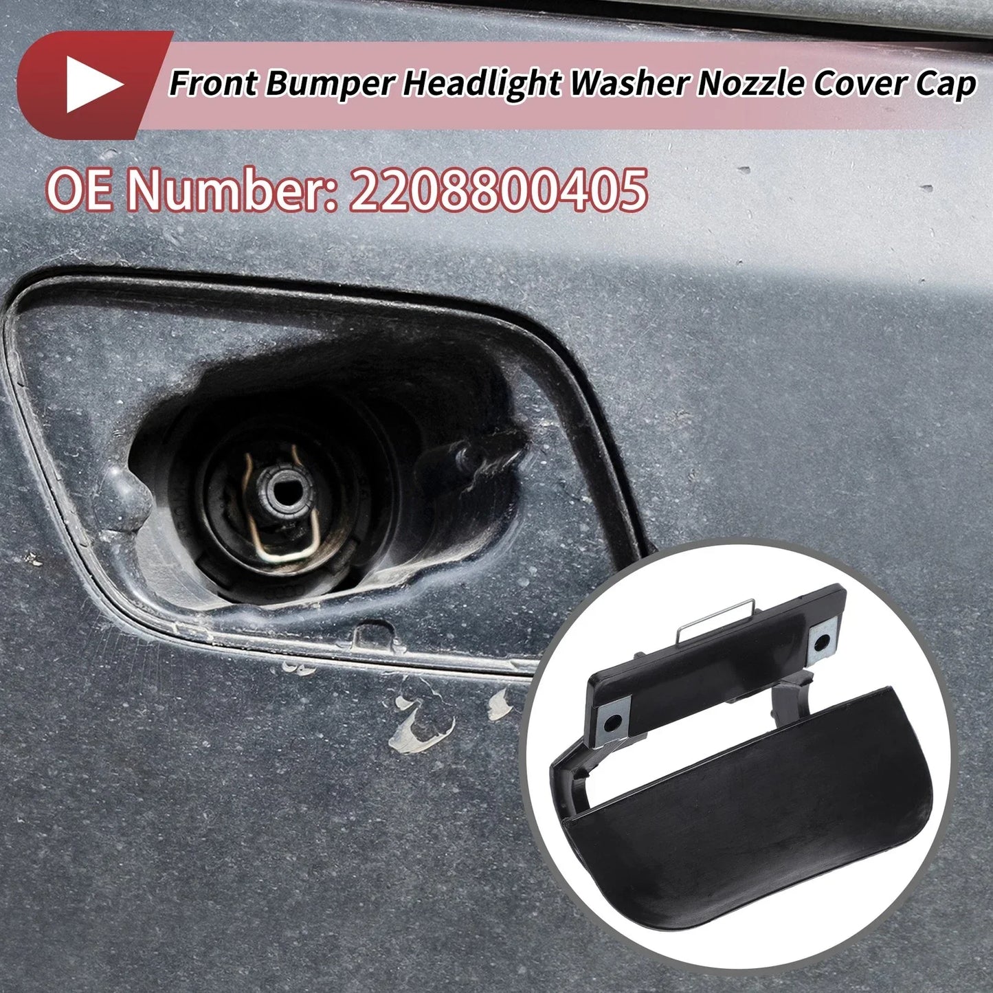 Front Right Bumper Headlight Washer Nozzle Cover for Mercedes-Benz S55 (2000-2006)