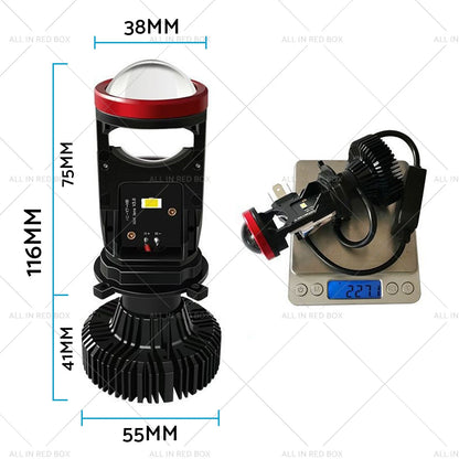 H4 Bi-LED Mini Lens Car Lamps 6000K