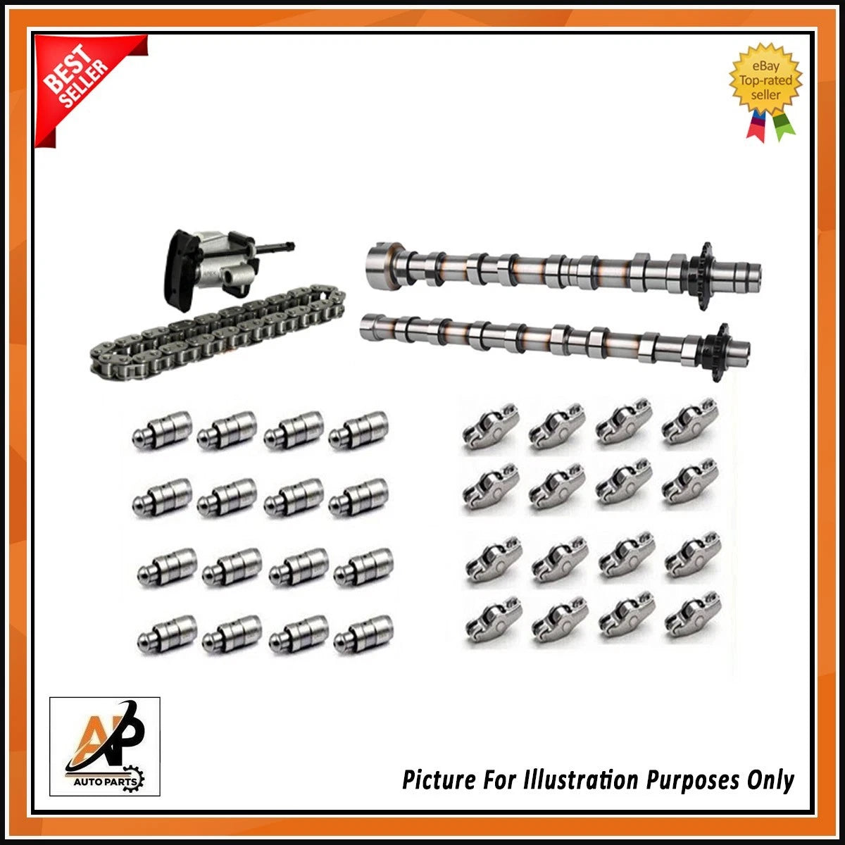 Camshaft Kit with Chain and Rocker Arms for Peugeot HDI DW10F (2000–2010)