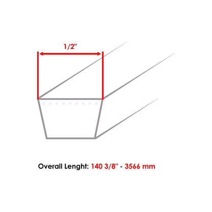 Deck Belt Replacement for Toro TimeCutter Z5040 Z5060 Z5000 Z5020 (2010–2019)