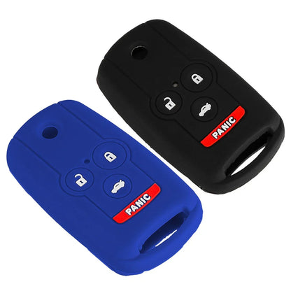 2 x Silicone Remote Key Fob Cover Case for Acura TL TSX ZDX MDX Accord (2004-2020)