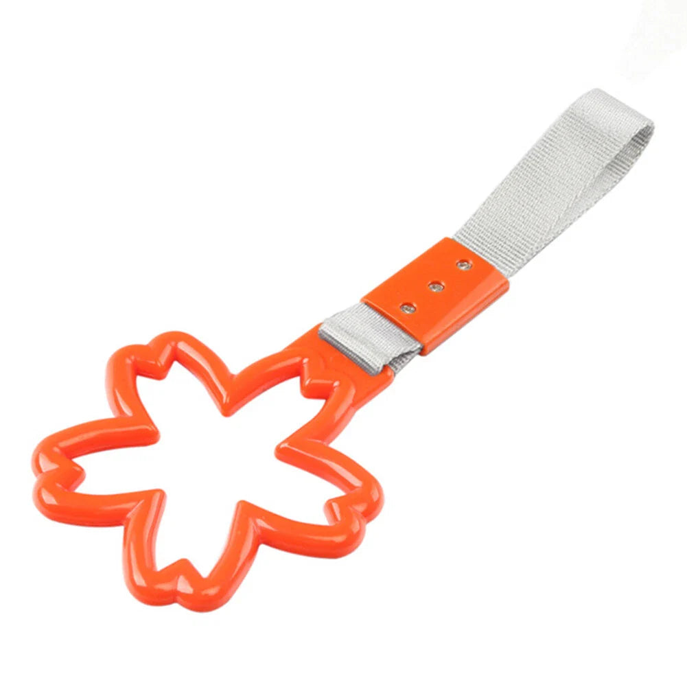 Orange Cherry Blossom Ring Handle Strap for Train Bus Charm Tools