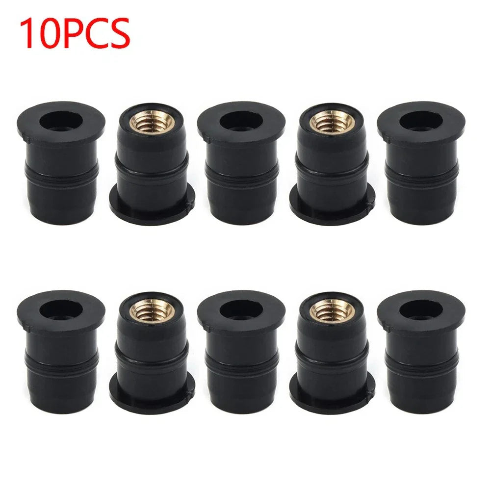 Well Nuts / 10 x 5mm / Rubber Windscreen Fairing for Motorcycle M5