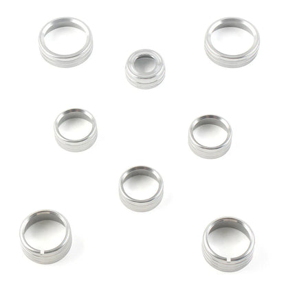 8x Air Conditioner Switch Knob Trim Silver for GMC Sierra (2014-2018)
