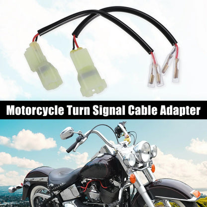 Motorcycle Turn Signal Cable Adapter Connectors for Honda  2 x