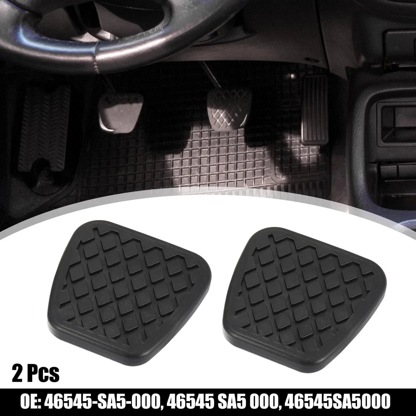 2 x Brake Clutch Pedal Pad Covers for Honda Accord Civic (2003-2012)