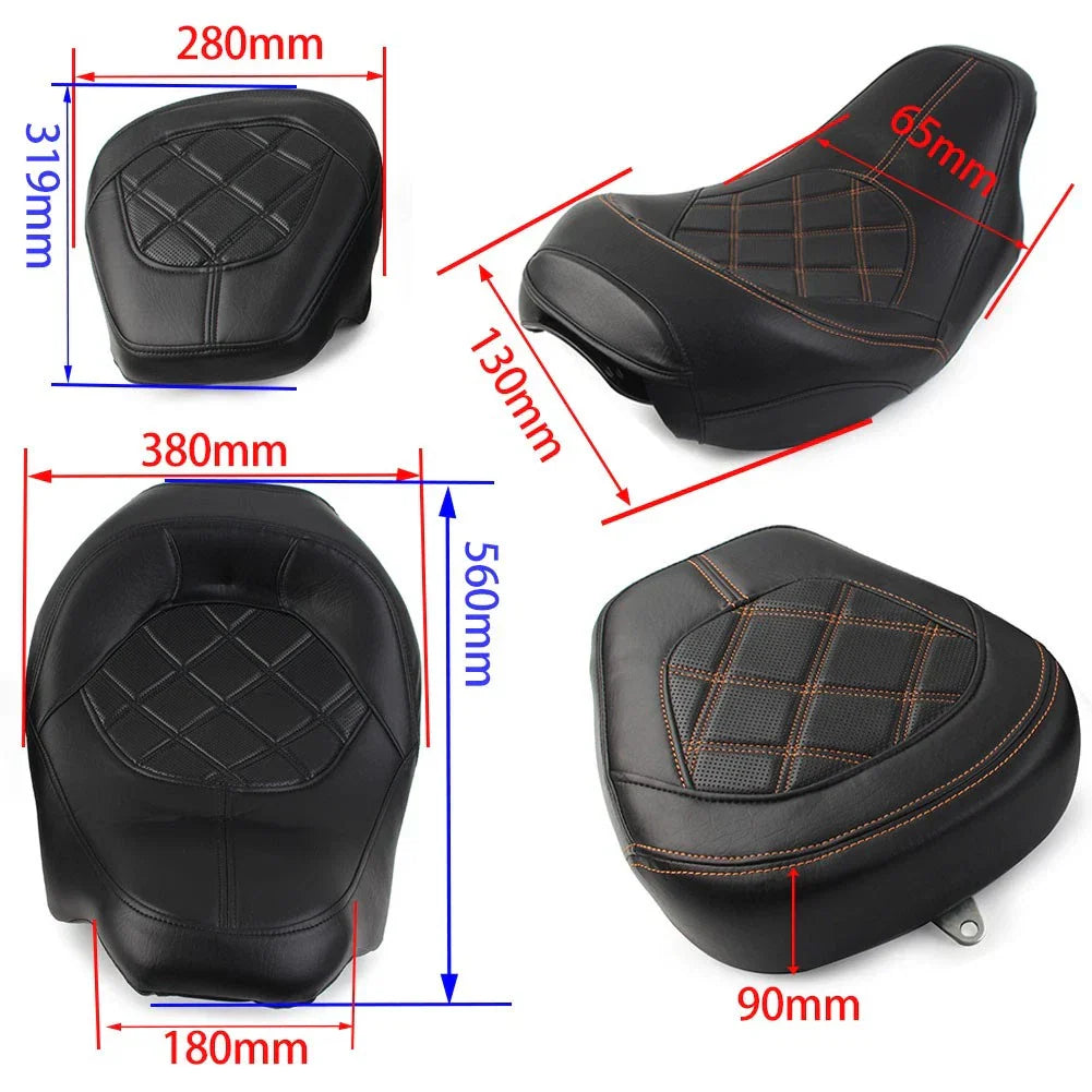 Suture Driver Passenger Seat for Harley Touring Road Glide (2009-2022) Red