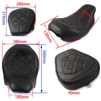 Suture Driver Passenger Seat for Harley Touring Road Glide (2009-2022) Red