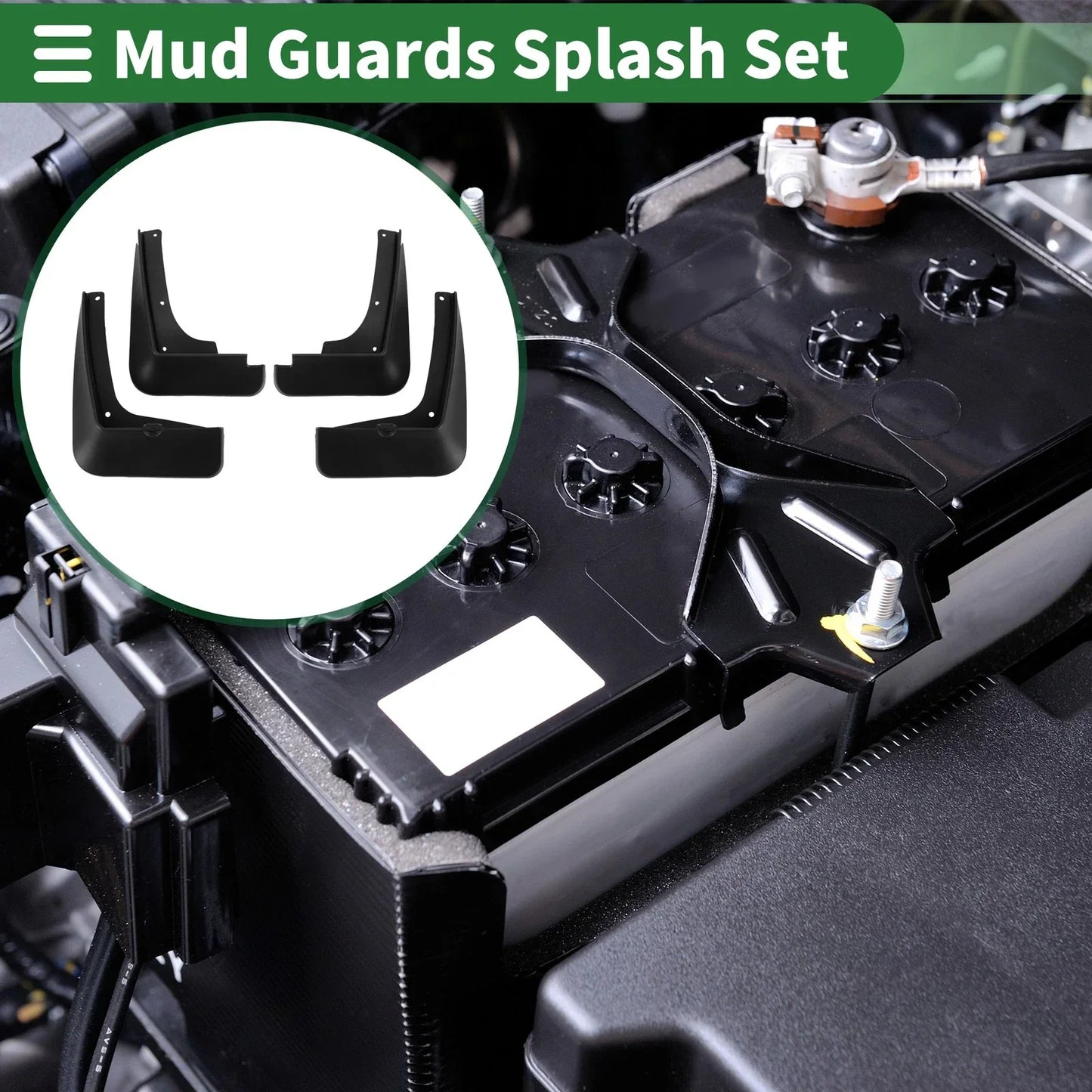 Mud Flaps Splash Guards for Hyundai Tucson (2015-2016) with Mount Accessories