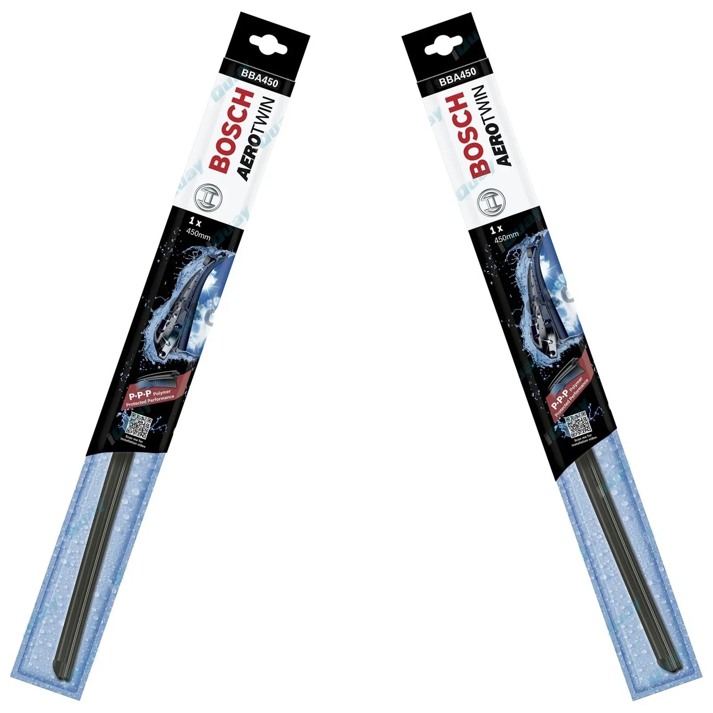Front Pair Bosch Aerotwin Wiper Blades for Nissan Urvan E23 Van 1982-1986