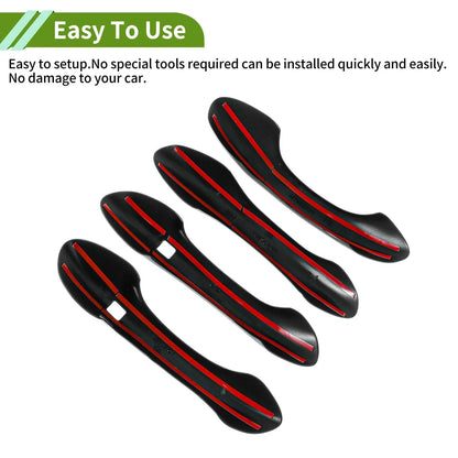 Exterior Door Handle Cover Trim for Hyundai Santa Fe 2019-2023 Gloss Black