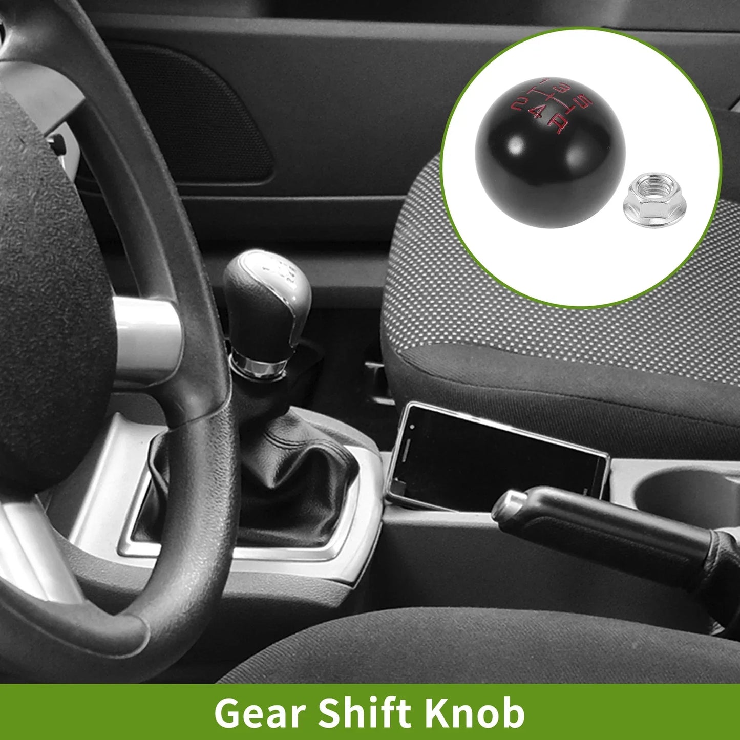 5 Speed Manual Gear Shift Knob for Honda Accord (1990-1997) - Aluminum Black