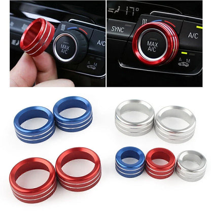 Air Condition Knob Switch Trim Cover Ring for BMW GT X1 X3 X4 X5 X6 (13-18)