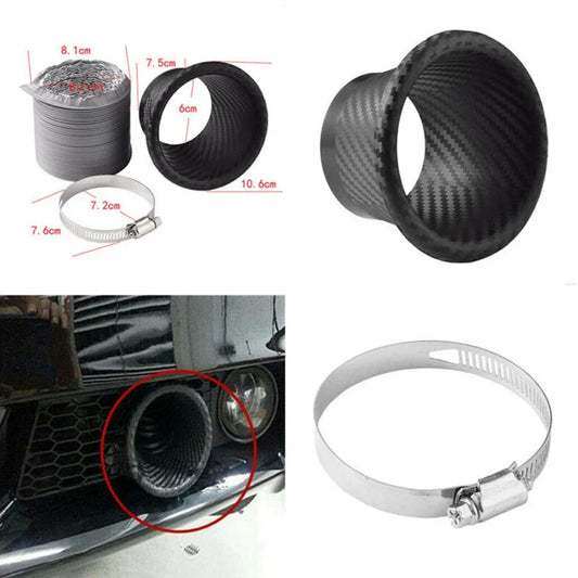 Air Intake Pipe Carbon Fiber Style for Turbo Front Bumper Car