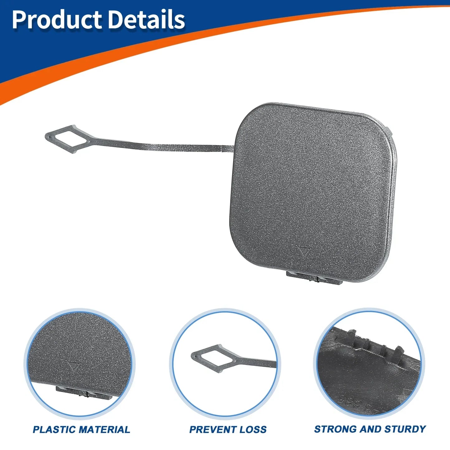 Rear Tow Hook Cover for Mercedes-Benz B-Class (2012-2019) Gray