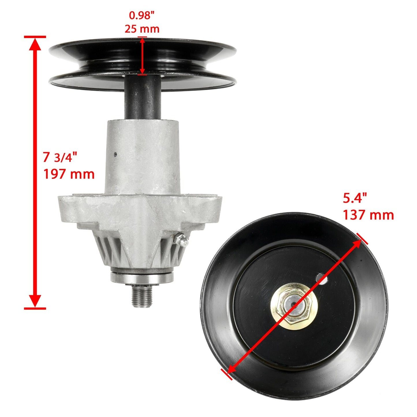 2 Set Spindle with Deck Ring for Cub Cadet ZLT8000 GT1054 GTX1054 (2009–2015)