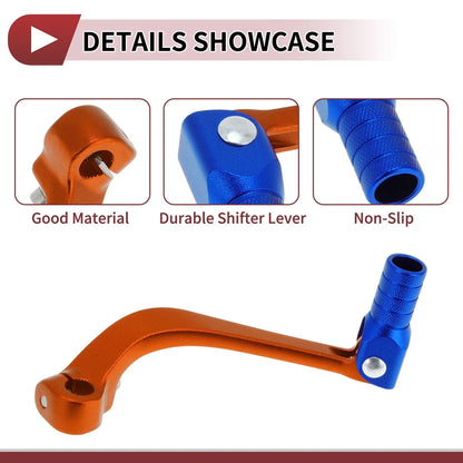 Folding Motorcycle Gear Shifter Lever for Honda CRF110F (2013-2018) Orange Blue