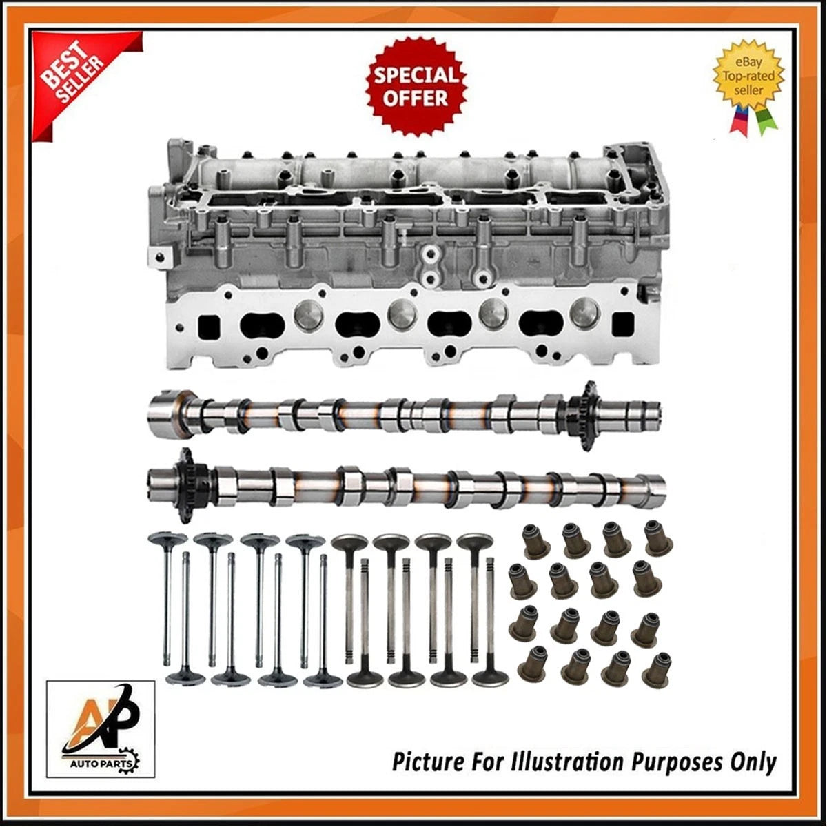 Engine Cylinder Bare Head Rebuild Kit for Citroen Ford 2.0 BlueHDi (2000–2020)