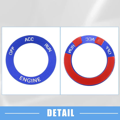 Engine Start Button Sticker for Dodge Charger Challenger Aluminum Alloy Blue