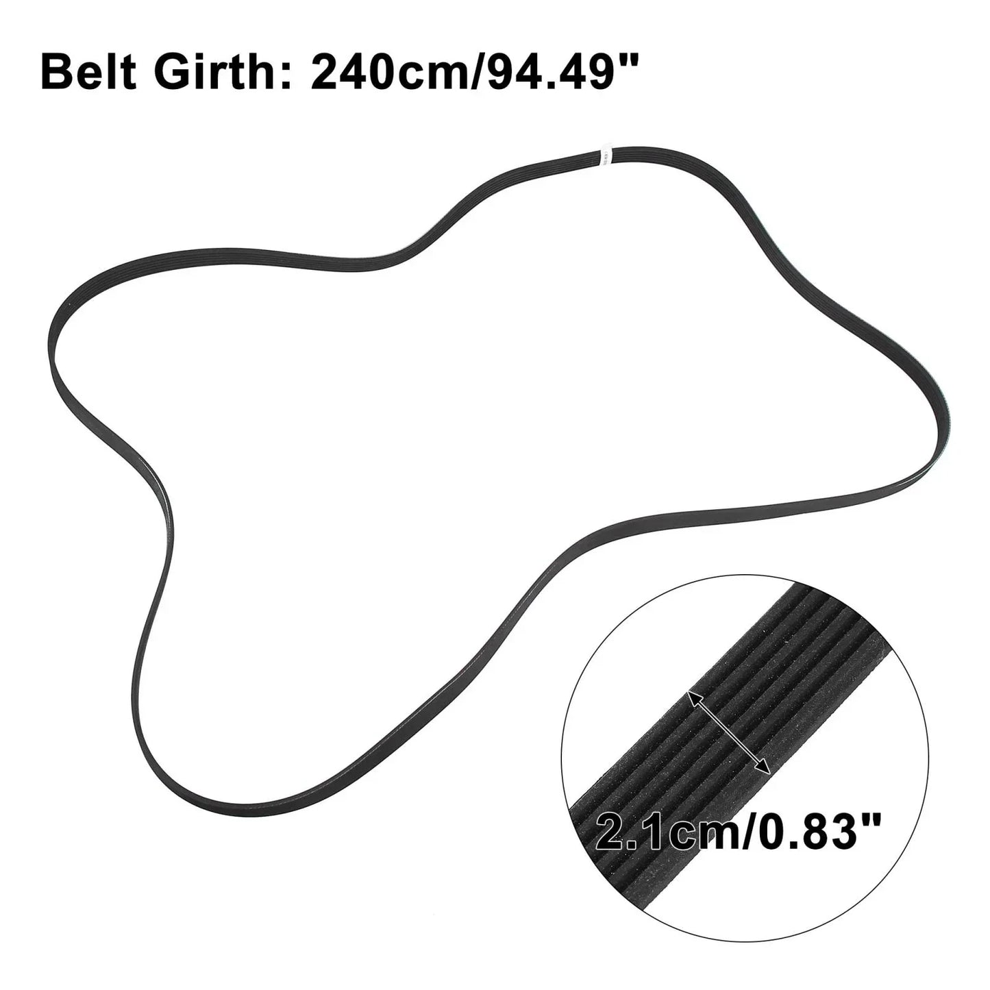 Rubber V-Ribbed Serpentine Belt 6PK2401 for Mercedes-Benz C230 (2006-2007)