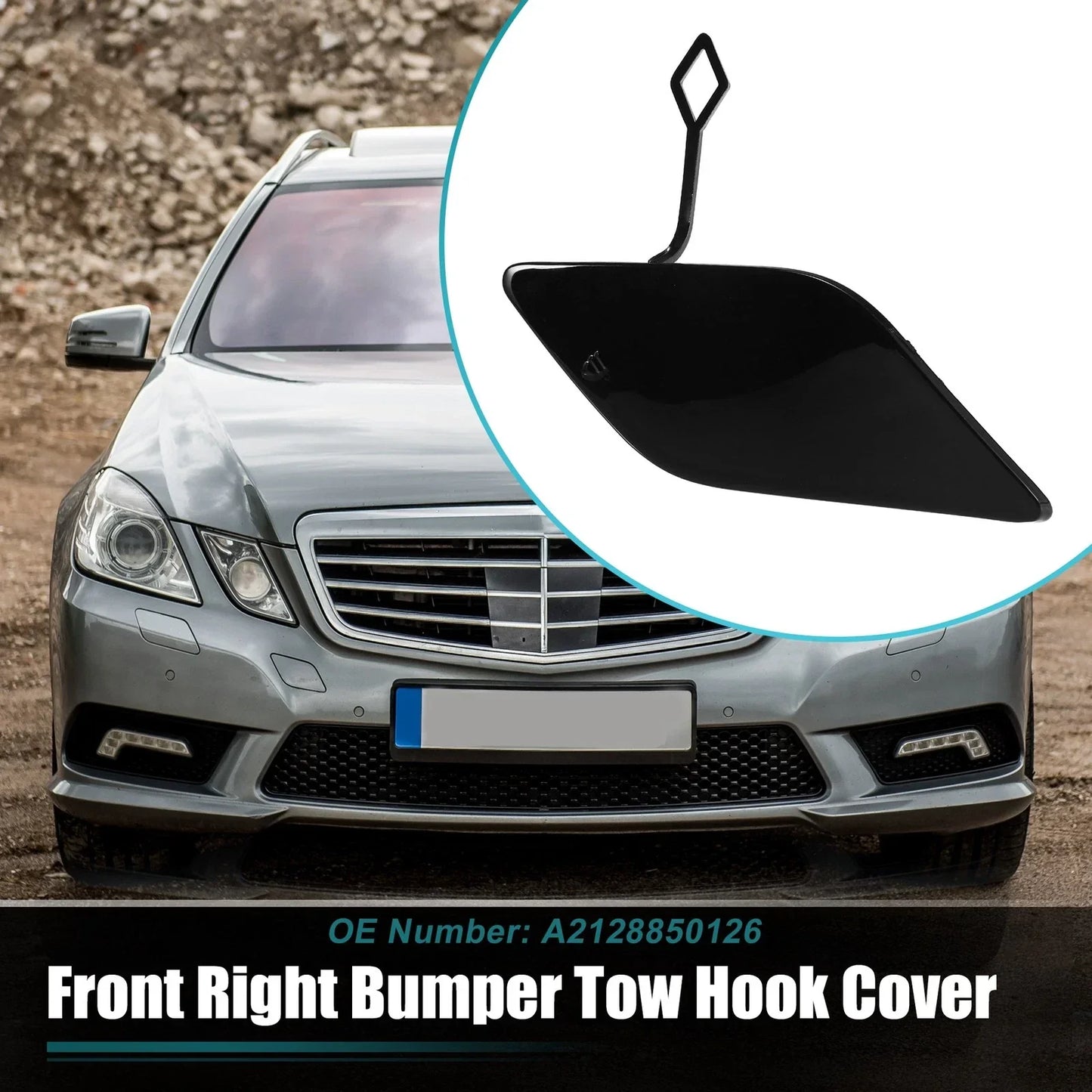 Front Bumper Tow Hook Cap for Mercedes Benz E-Class W212 (2010-2016)