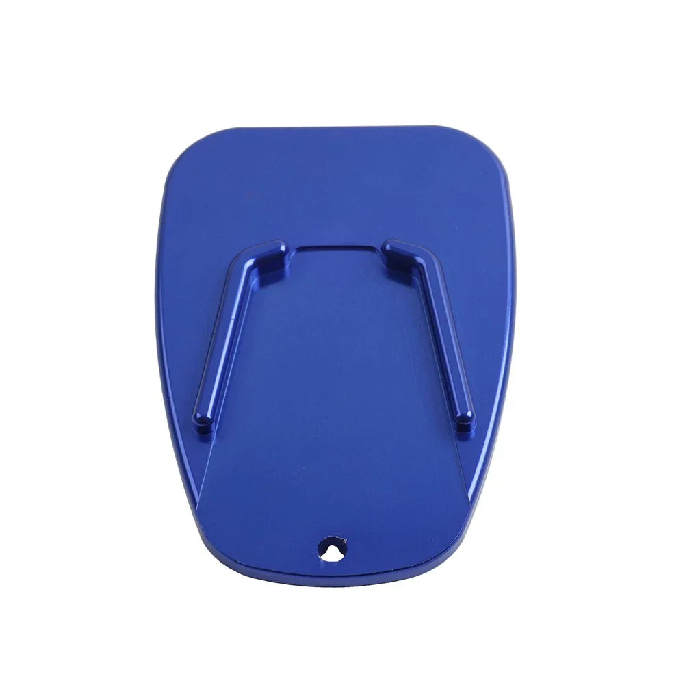 Aluminum Alloy Motorcycle Side Stand Kickstand Pad Plate - Blue