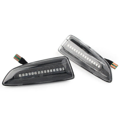 Clear Dynamic Amber LED Front Side Marker Lights for Opel Astra (2010-2019)