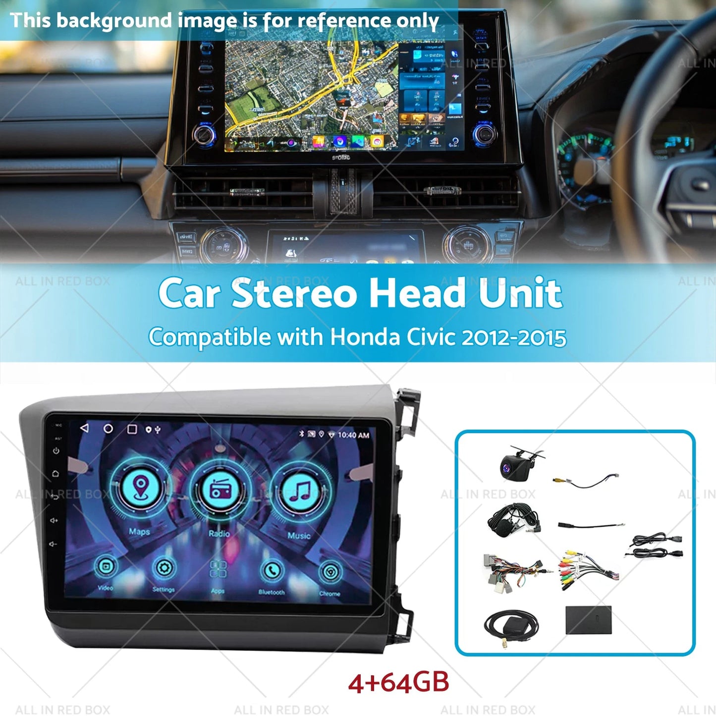 Car Stereo GPS Radio for Honda Civic (2012-2015) 4+64G Carplay