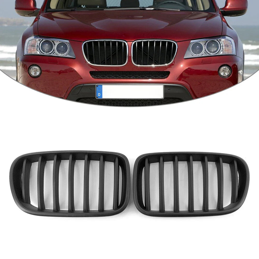 Front Radiator Kidney Grille for BMW X3 F25 2009-2013 Matte Black