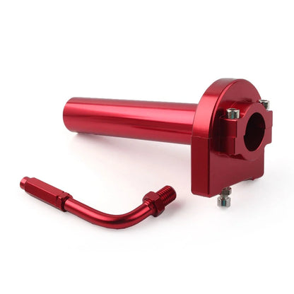 Throttle Cable Adjuster for Universal Motorcycle w/ Handgrip Red